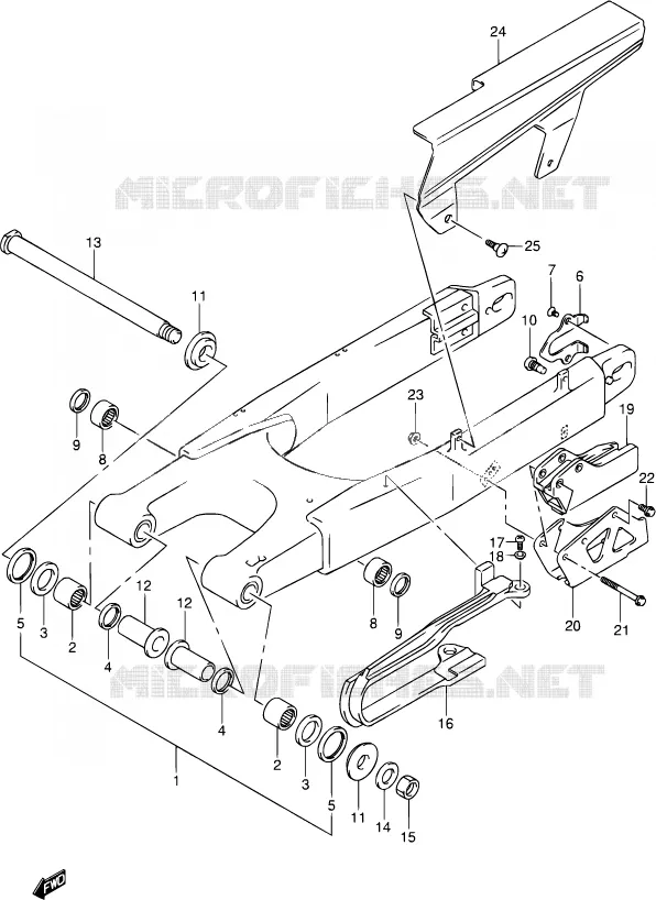 CADRE Suzuki MOTO 400 DR-Z 2002  DR-Z400S K2 (E03,E28,E33)