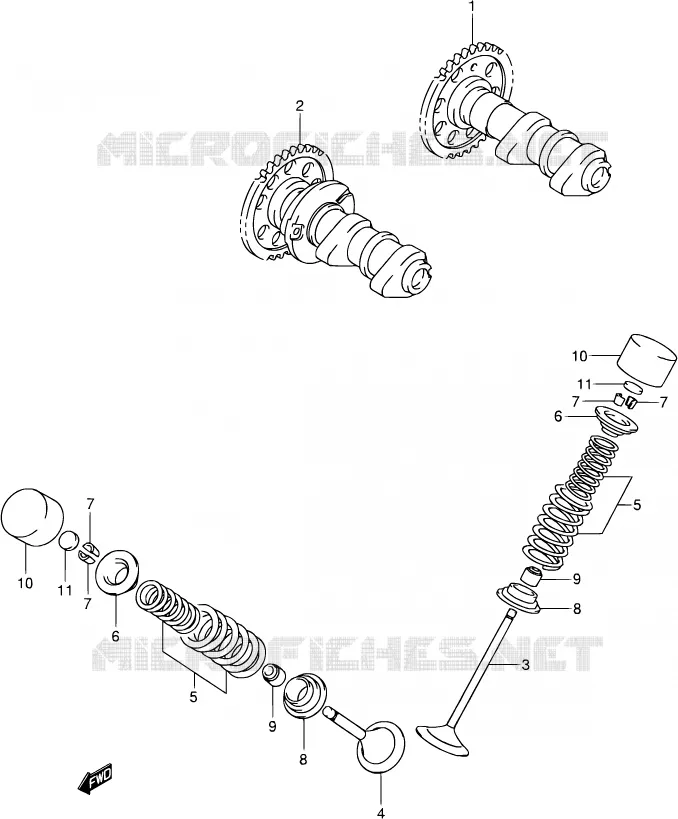 DISTRIBUTION Suzuki MOTO 400 DR-Z 2002  DR-Z400S K2 (E03,E28,E33)
