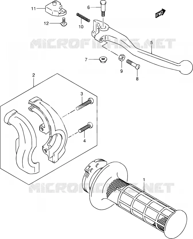 GARDE BOUE ARRIERE (MODELE K2/K3/K4) Suzuki MOTO 400 DR-Z 2002  DR-Z400S K2 (E03,E28,E33)