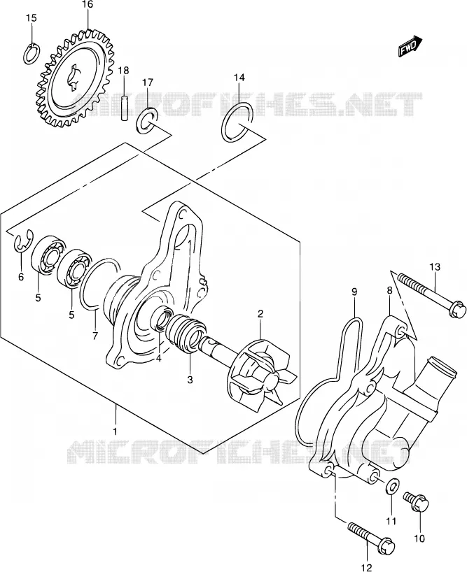 VENTILATEUR Suzuki MOTO 400 DR-Z 2002  DR-Z400S K2 (E03,E28,E33)