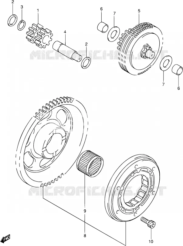 BALANCIER Suzuki MOTO 400 DR-Z 2003  DR-Z400S K3 (E03,E28,E33)