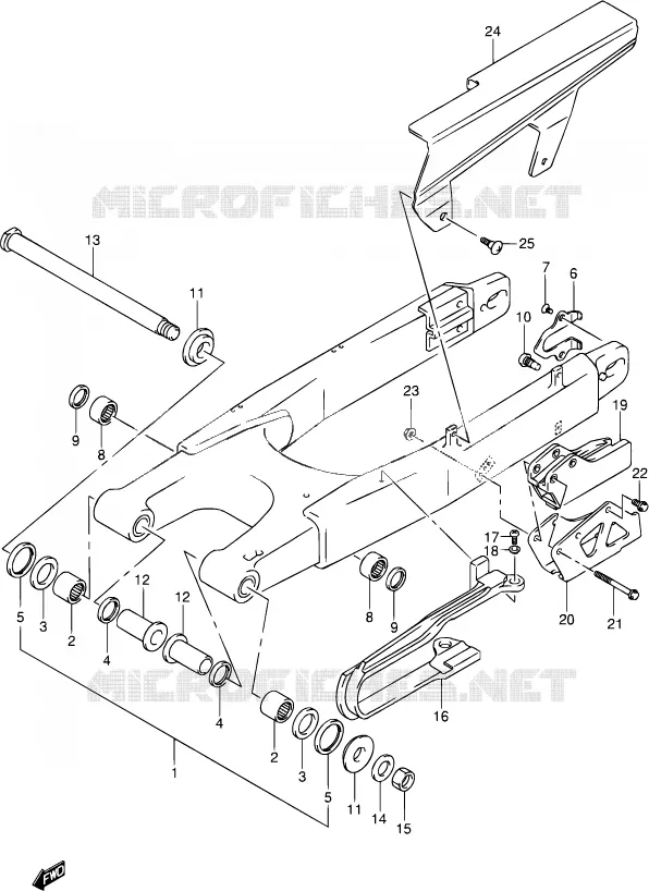 CADRE Suzuki MOTO 400 DR-Z 2003  DR-Z400S K3 (E03,E28,E33)