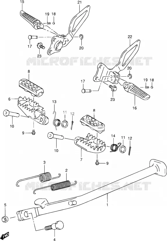 CARENAGES ARRIERE  (MODELE K3/K4) Suzuki MOTO 400 DR-Z 2003  DR-Z400S K3 (E03,E28,E33)