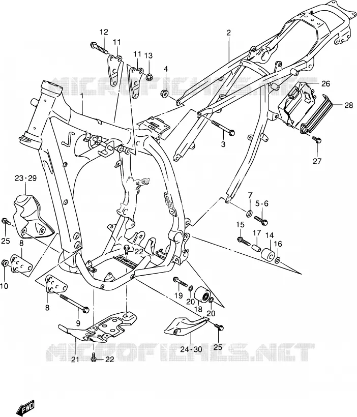FREIN ARRIERE Suzuki MOTO 400 DR-Z 2003  DR-Z400S K3 (E03,E28,E33)