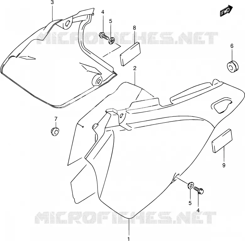 GUIDON Suzuki MOTO 400 DR-Z 2003  DR-Z400S K3 (E03,E28,E33)