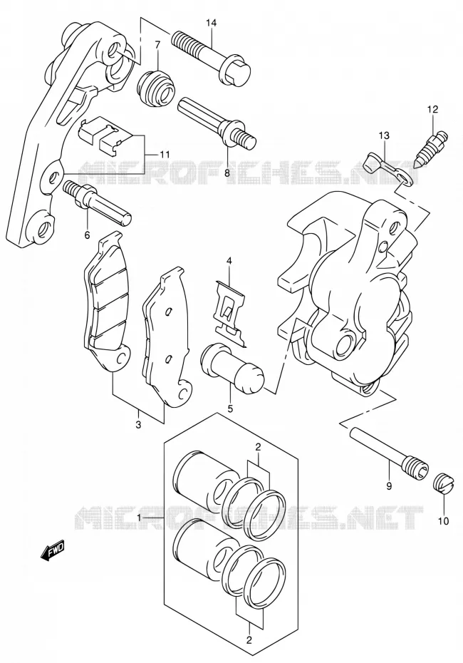 ETRIER DE FREIN AVANT Suzuki MOTO 400 DR-Z 2004  DR-Z400S K4 (E03,E28,E33)