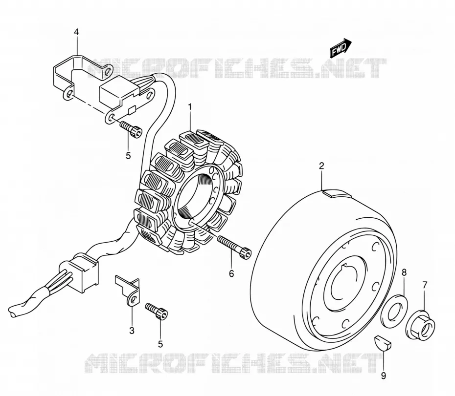 ALLUMAGE ROTOR - STATOR Suzuki MOTO 400 DR-Z 2007  DR-Z400S K7 (E03,E28,E33)