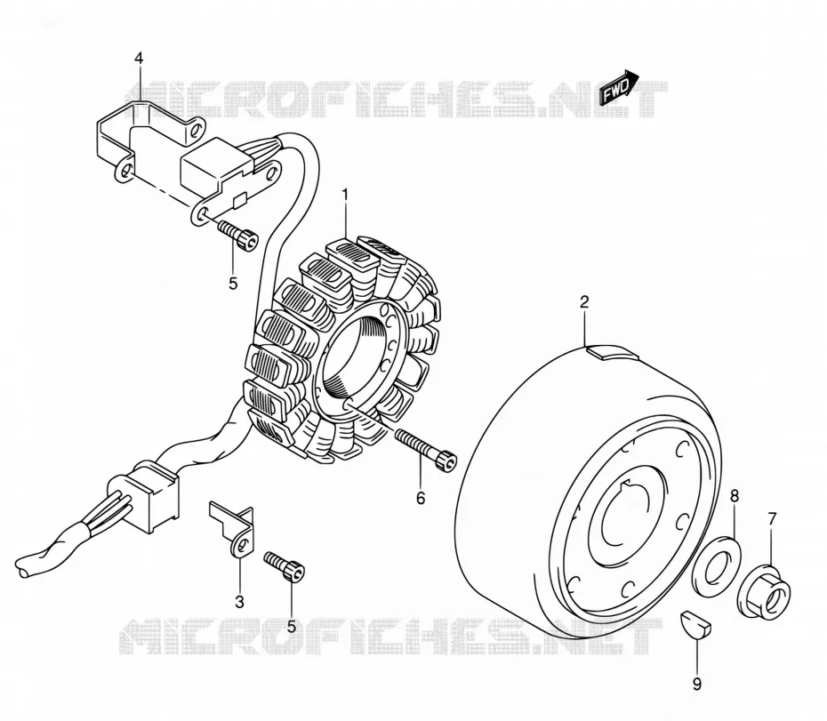 ALLUMAGE ROTOR - STATOR Suzuki MOTO 400 DR-Z 2009  DR-Z400S K9 (E03,E28,E33)