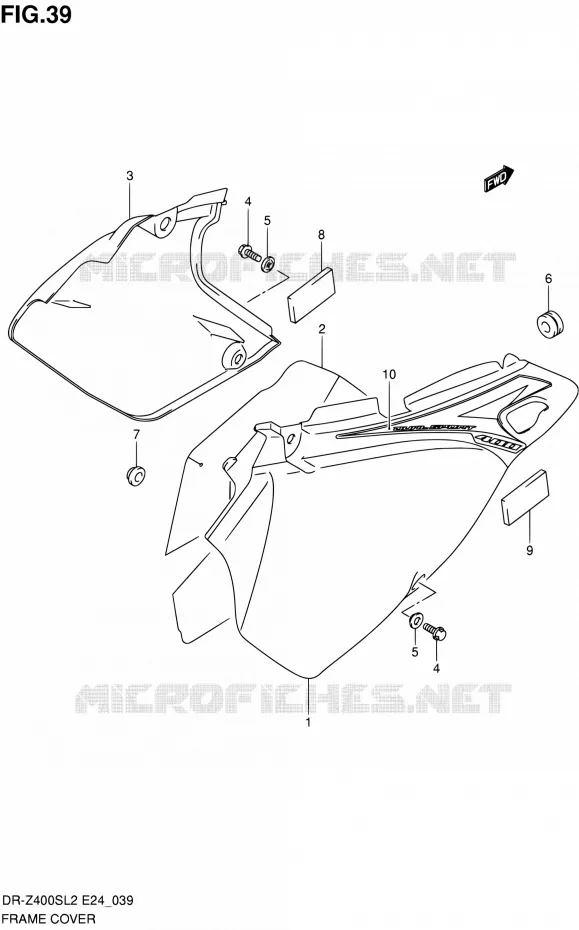 CARENAGES ARRIERE Suzuki MOTO 400 DR-Z 2012  DR-Z400S L2 (E24)