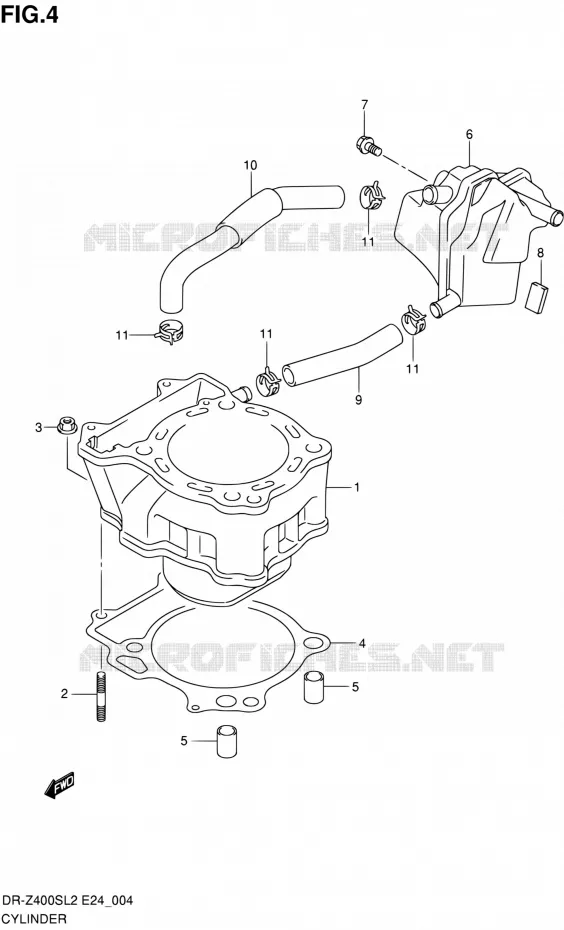 CYLINDRE Suzuki MOTO 400 DR-Z 2012  DR-Z400S L2 (E24)