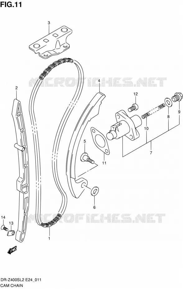DISTRIBUTION Suzuki MOTO 400 DR-Z 2012  DR-Z400S L2 (E24)
