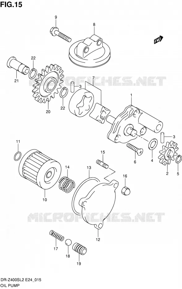 POMPE A HUILE Suzuki MOTO 400 DR-Z 2012  DR-Z400S L2 (E24)