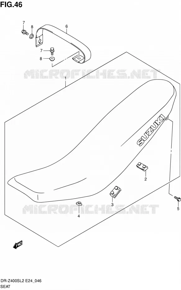 SELLE Suzuki MOTO 400 DR-Z 2012  DR-Z400S L2 (E24)