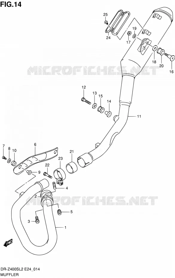 SILENCIEUX Suzuki MOTO 400 DR-Z 2012  DR-Z400S L2 (E24)