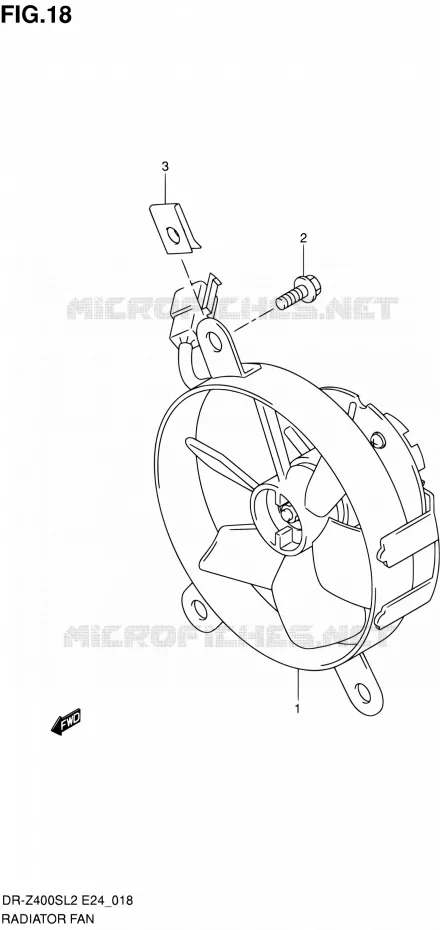 VENTILATEUR Suzuki MOTO 400 DR-Z 2012  DR-Z400S L2 (E24)