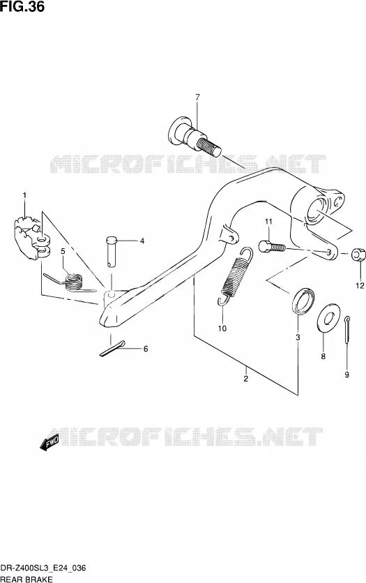 FREIN ARRIERE Suzuki MOTO 400 DR-Z 2013  DR-Z400S L3 (E24)