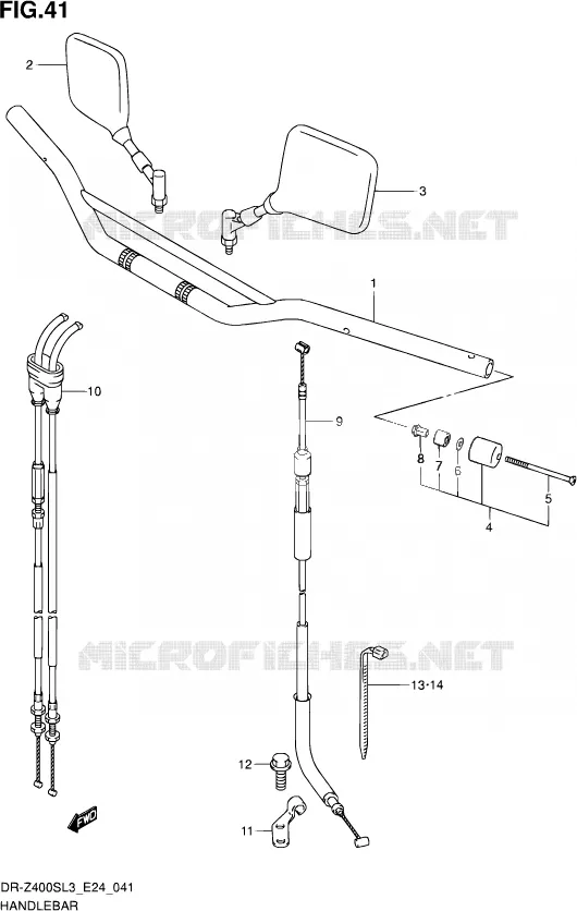 GUIDON Suzuki MOTO 400 DR-Z 2013  DR-Z400S L3 (E24)