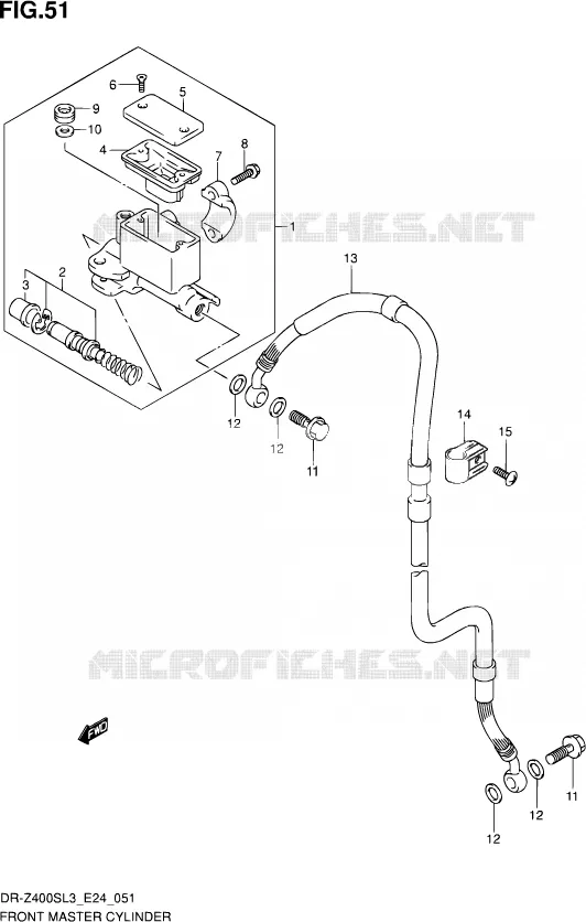MAITRE CYLINDRE AVANT Suzuki MOTO 400 DR-Z 2013  DR-Z400S L3 (E24)
