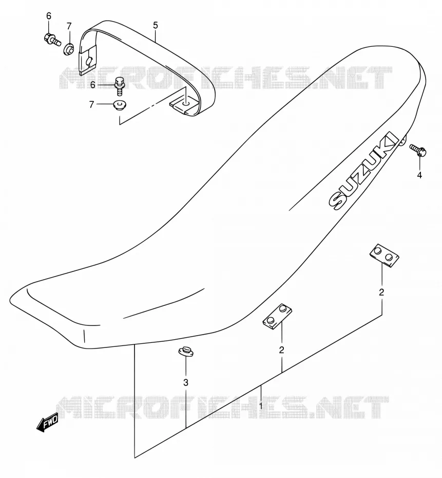 SELLE (MODELE Y/K1) Suzuki MOTO 400 DR-Z 2000  DR-Z400S Y (E03,E28,E33)
