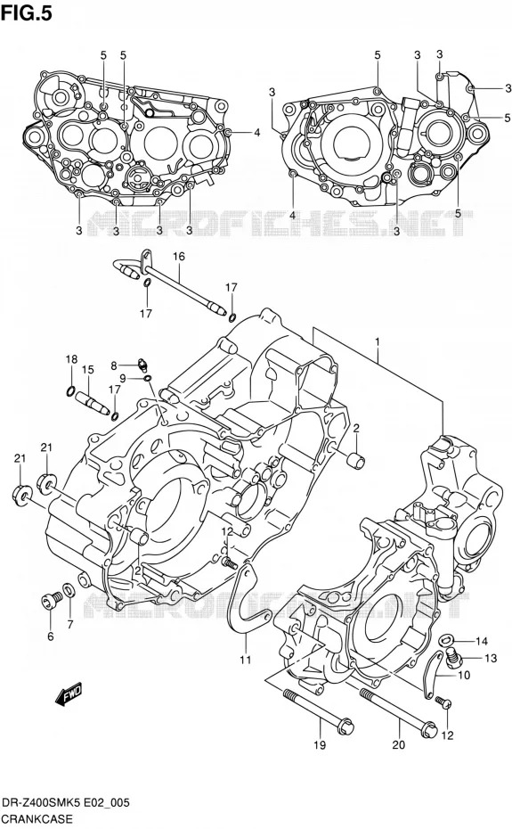 CARTER Suzuki MOTO 400 DR-Z 2005  DR-Z400SMK5(E19)
