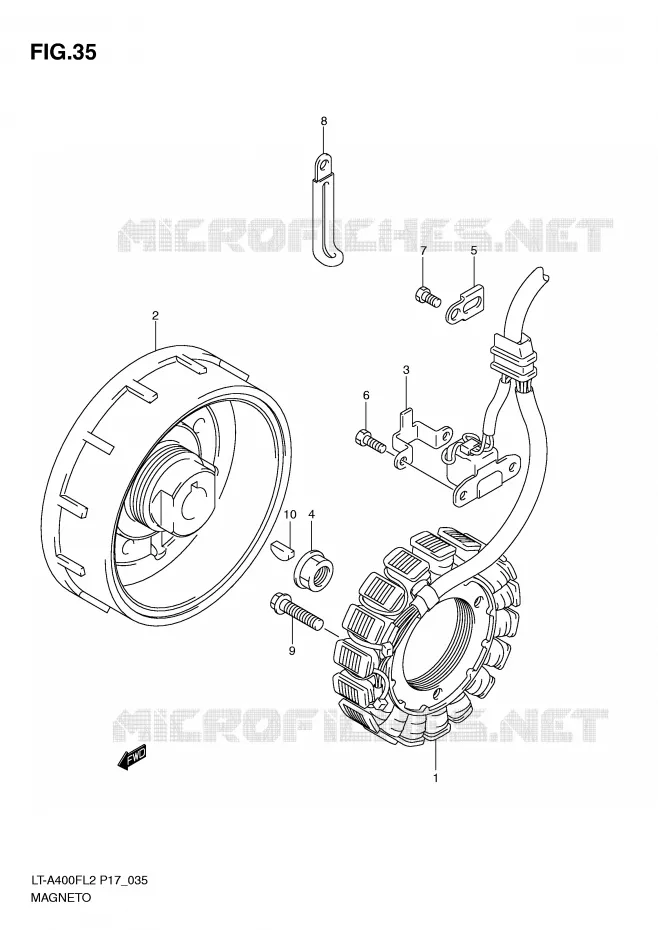 ALLUMAGE ROTOR - STATOR Suzuki QUAD 400 KINGQUAD 2012  LT-A400L2(P17)