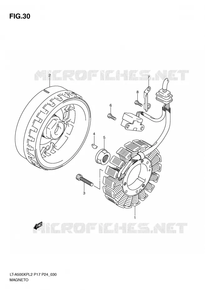 ALLUMAGE ROTOR - STATOR Suzuki QUAD 500 KINGQUAD 2012  LT-A500XPZL2(P17)