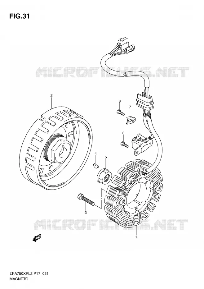 ALLUMAGE ROTOR - STATOR Suzuki QUAD 750 KINGQUAD 2012  LT-A750XPZL2(P17)