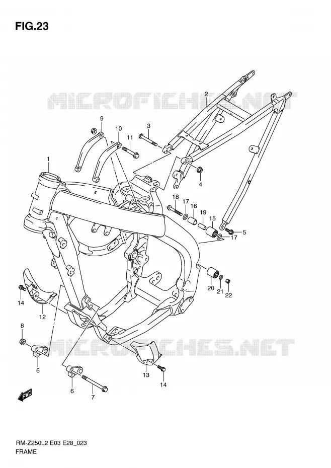 CADRE Suzuki MOTO 250 RM-Z 2012  RM-Z250L2(E03)
