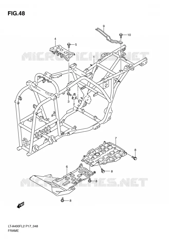 CADRE Suzuki QUAD 400 KINGQUAD 2012  LT-F400L2(P17)