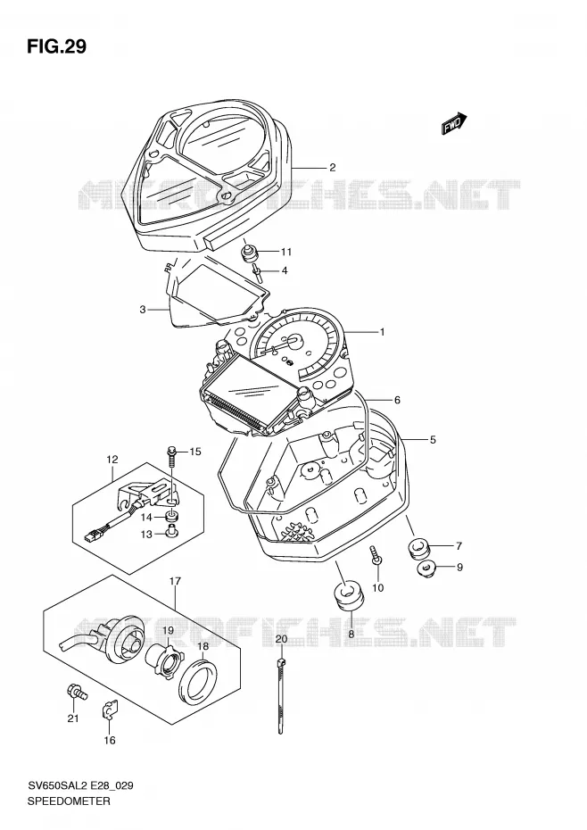 COMPTEUR Suzuki MOTO 650 SV-S 2012  SV650SAL2(E28)