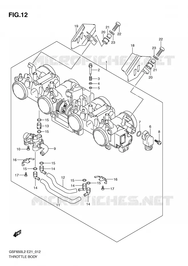ENSEMBLE INJECTION Suzuki MOTO 650 BANDIT 2012  GSF650SAL2(E21)