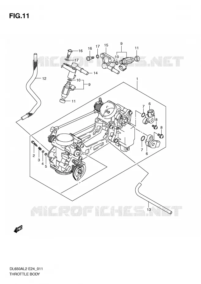 ENSEMBLE INJECTION Suzuki MOTO 650 V-STROM 2012  DL650AL2(E24)