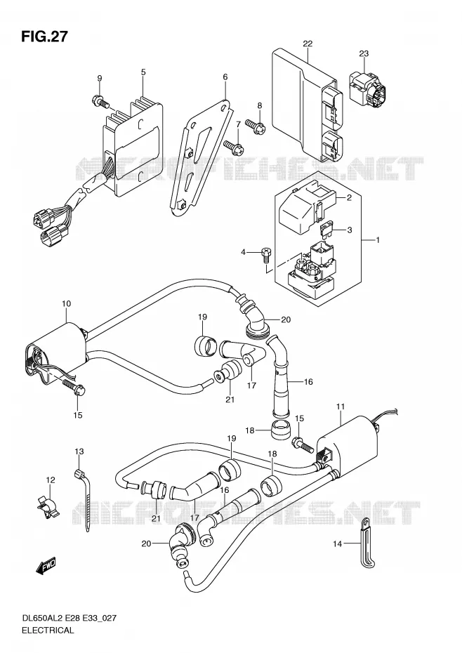 PARTIE ELECTRIQUE (DL650AL2 E28) Suzuki MOTO 650 V-STROM 2012  DL650AL2(E28)