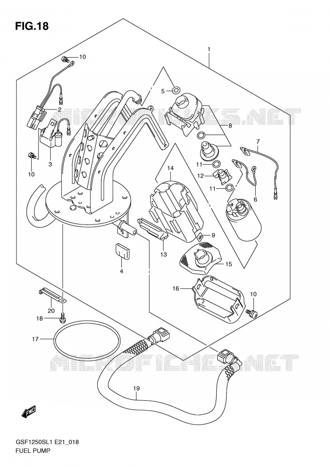 POMPE A ESSENCE Suzuki MOTO 1250 BANDIT 2012  GSF1250SAL1(E21)