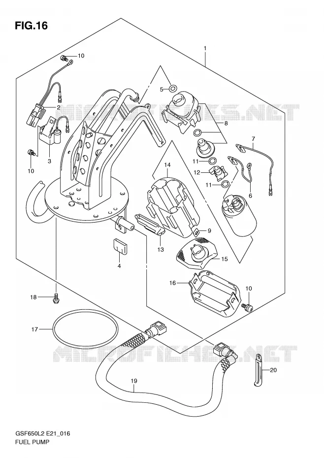 POMPE A ESSENCE Suzuki MOTO 650 BANDIT 2012  GSF650AL2(E21)