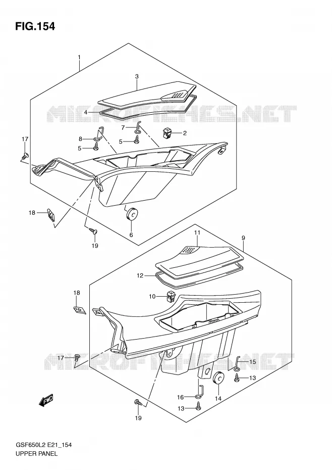 VIDE POCHE (GSF650SUAL2 E21) Suzuki MOTO 650 BANDIT 2012  GSF650AL2(E21)
