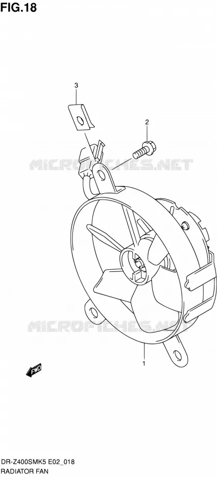VENTILATEUR Suzuki MOTO 400 DR-Z 2007  DR-Z400SMK7(E19)
