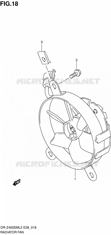 VENTILATEUR Suzuki MOTO 400 DR-Z 2012  DR-Z400SM L2 (E03,E28,E33)