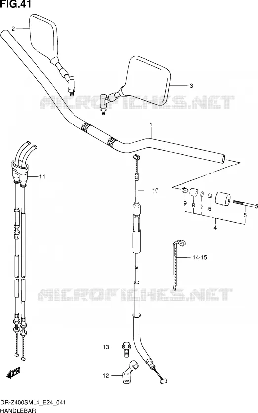GUIDON Suzuki MOTO 400 DR-Z 2014  DR-Z400SM L4 (E24)