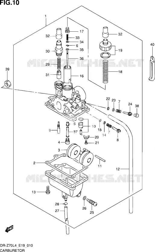 CARBURATEUR Suzuki MOTO 70 DR-Z 2015  DR-Z70 L4 (E19)