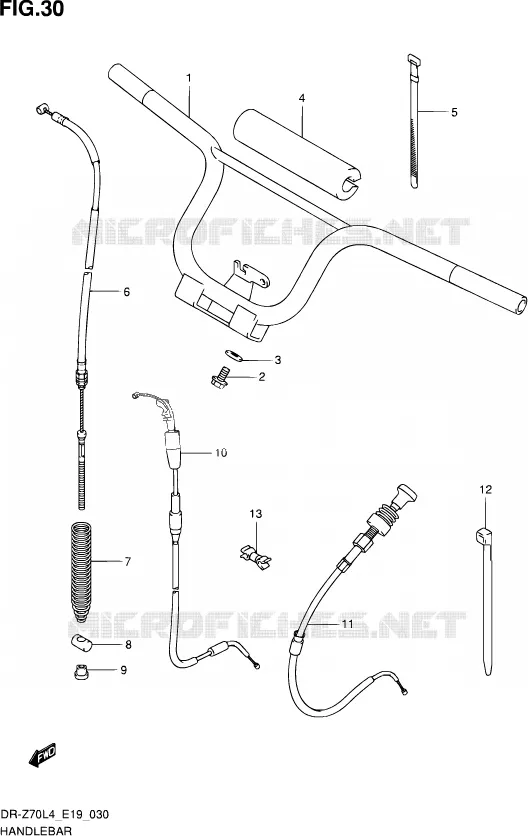 GUIDON Suzuki MOTO 70 DR-Z 2015  DR-Z70 L4 (E19)