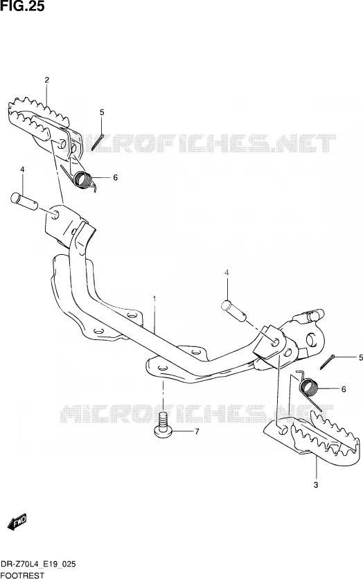 REPOSE PIED Suzuki MOTO 70 DR-Z 2014  DR-Z70 L4 (E19)