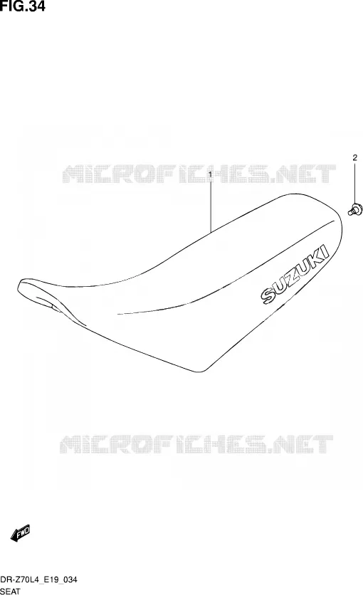 SELLE Suzuki MOTO 70 DR-Z 2014  DR-Z70 L4 (E19)