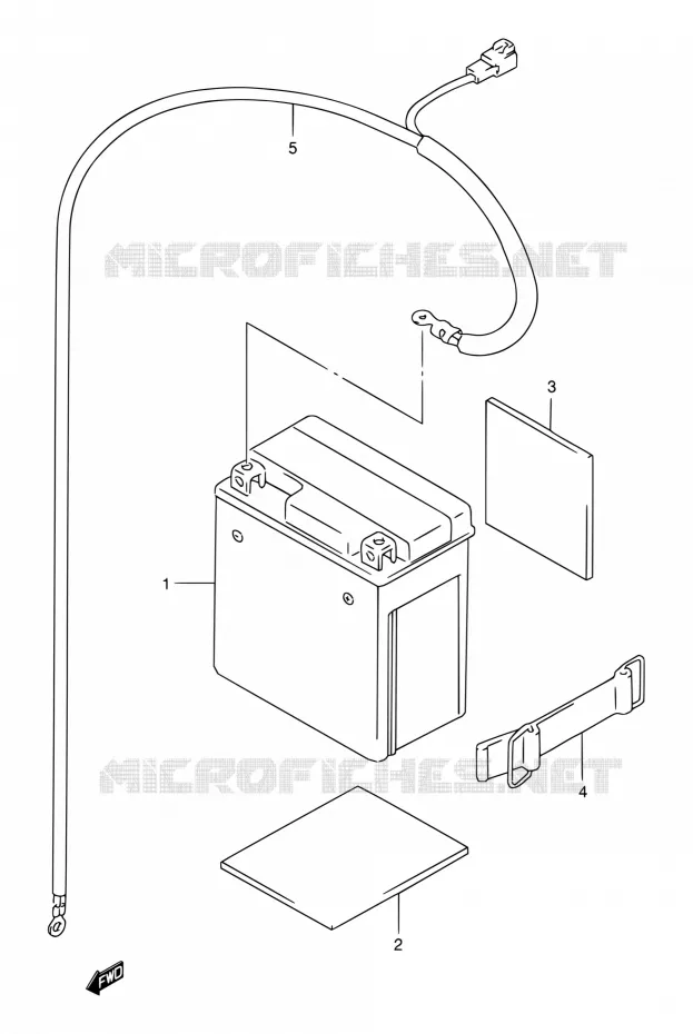BATTERIE Suzuki MOTO 125 DR 1997  DR125SEV/DR125SEUV