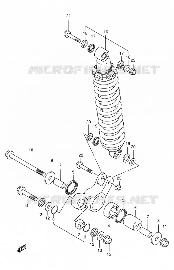 BIELLETTE D'AMORTISSEUR Suzuki MOTO 125 DR 2000  DR125SEY/DR125SEUY