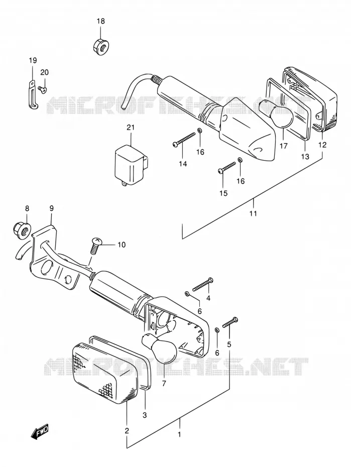 CLIGNOTANTS Suzuki MOTO 125 DR 2000  DR125SEY/DR125SEUY