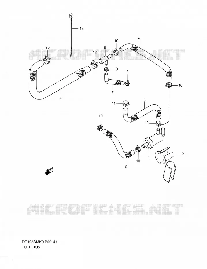 DURITE D'ESSENCE Suzuki MOTO 125 DR 2010  DR125SML0(E02)