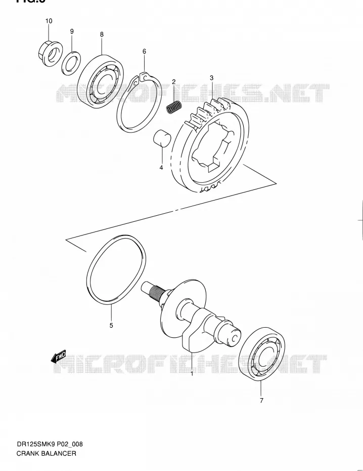 BALANCIER Suzuki MOTO 125 DR 2010  DR125SML0(E19)