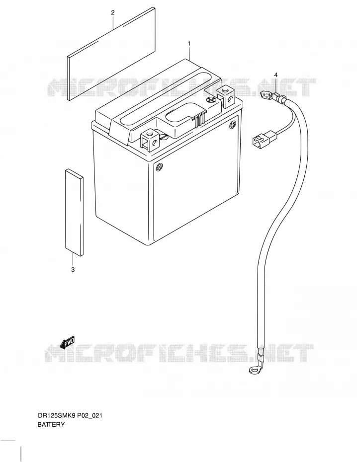 BATTERIE Suzuki MOTO 125 DR 2010  DR125SML0(E19)