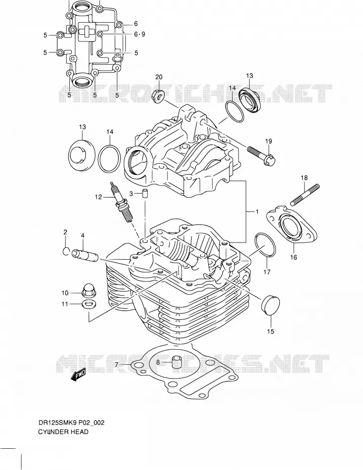 CULASSE Suzuki MOTO 125 DR 2010  DR125SML0(E19)